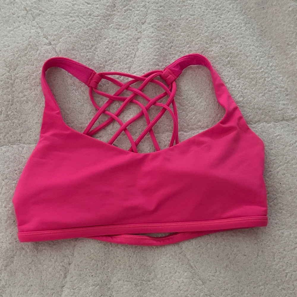 Lululemon Athletica Hot Pink Strappy Sports Bra